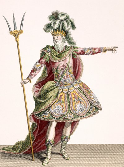 Costume for Neptune in Several Operas, engraved by Rene Gaillard, c.1780 by Jean Baptiste Martin